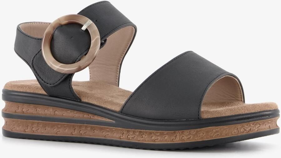 Natuform dames sandalen zwart bruin