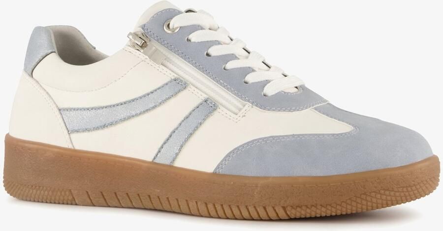 Natuform dames sneakers blauw wit Uitneembare zool