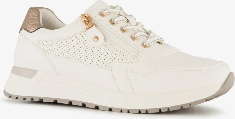 Natuform sneakers dames wit grijs Uitneembare zool
