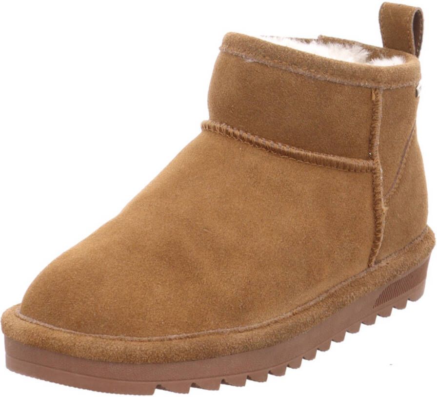 Natural Sense dames leren enkellaars Elbe 1135624 Warme voering bruin
