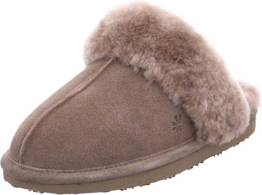 Natural Sense damesleren muiltjes Werra 1152985 pantoffels warme voering grijs