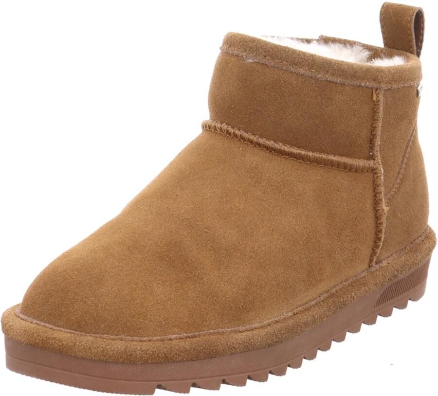Natural Sense dames leren enkellaars Elbe 1135624 Warme voering bruin