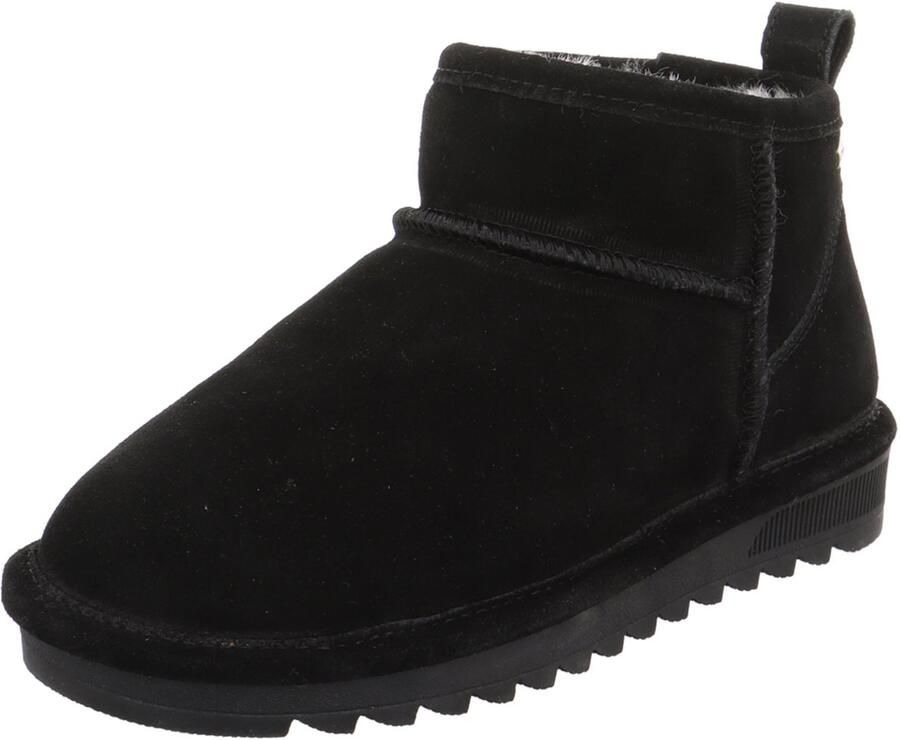 Natural Sense dames leren enkellaars Elbe 1135625 Warme voering zwart