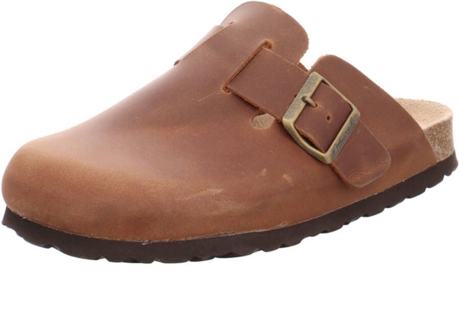 Natural Sense unisex pantoffels klomp leer bruin