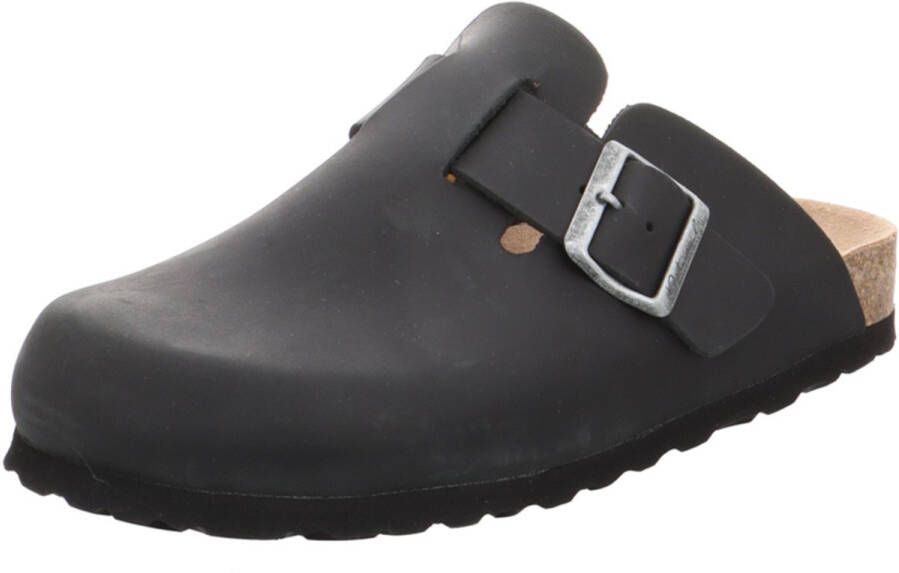 Natural Sense unisex pantoffels klomp leer navy