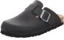Natural Sense unisex pantoffels klomp leer navy - Thumbnail 1