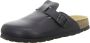 Natural Sense unisex pantoffels klomp leer zwart - Thumbnail 1
