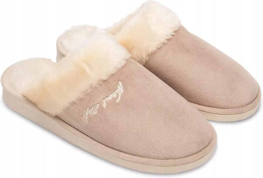 Natural Style Dames pantoffels Meteor DV080BE Beige met imitatiebont