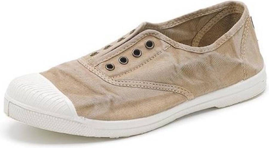 Natural World Sneakers Ingles Elastico Beige 100% bio katoen