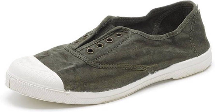 Natural World Sneakers Ingles Elastico Kaki 100% bio katoen