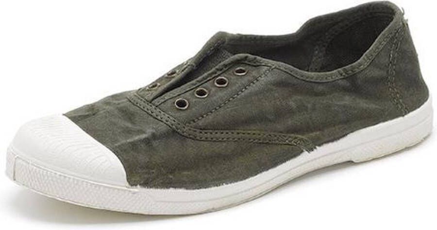 Natural World Sneakers Ingles Elastico Kaki 100% bio katoen
