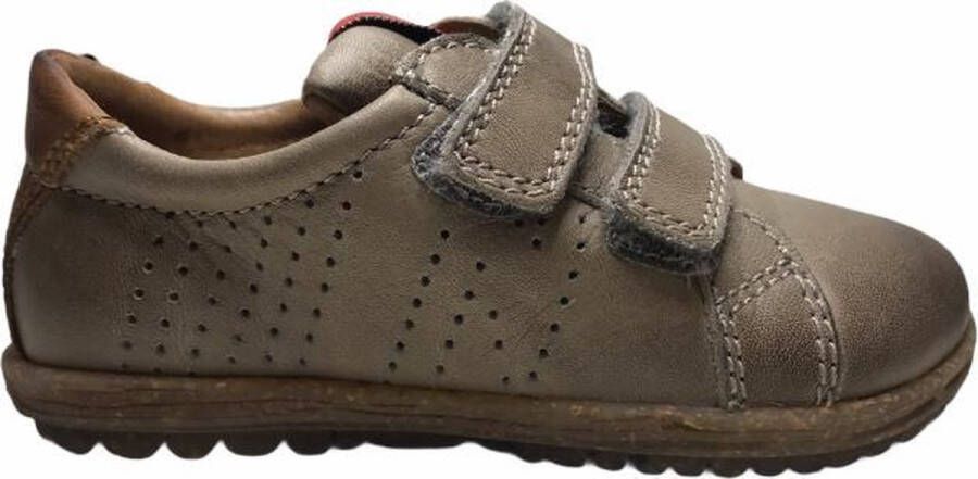 Naturino 2 velcro's effen lederen schoenen Hill taupe cognac mt 25