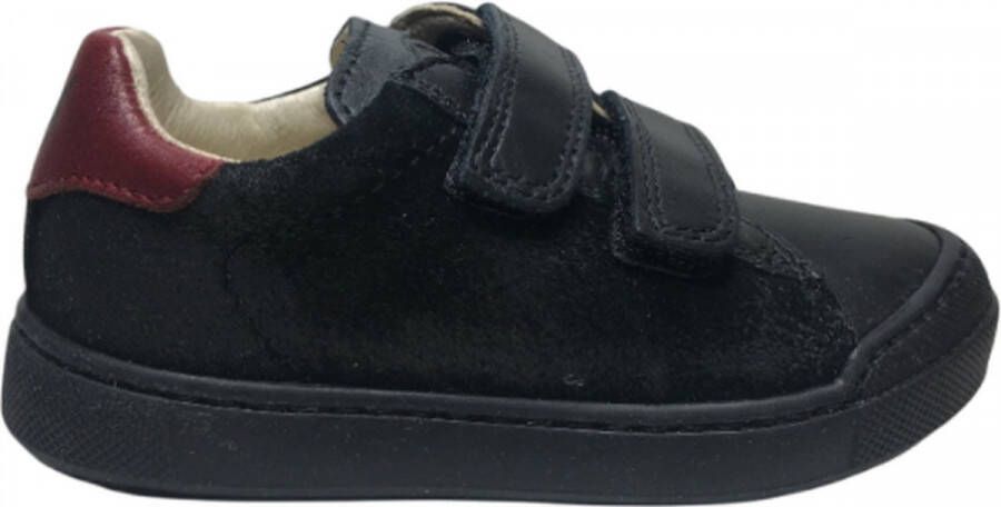 Naturino velcro's bumper lederen sneakers Eindhoven zwart rood