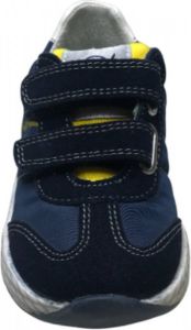 Naturino velcro's gele logo lederen sportieve sneakers Jesko navy
