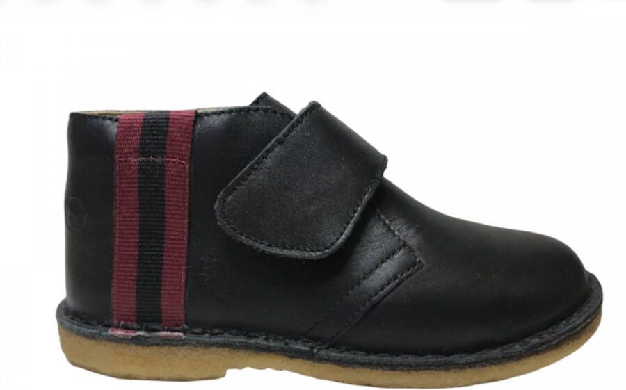 Naturino lederen velcro schoenen Cuneo zwart bordeau