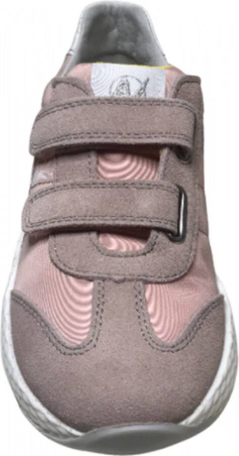 Naturino velcro's witte logo lederen sportieve sneakers Jesko roze