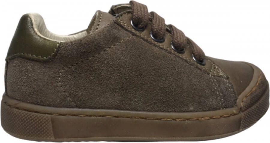 Naturino veter rits bumper lederen sneakers Eindhoven bruin kaki