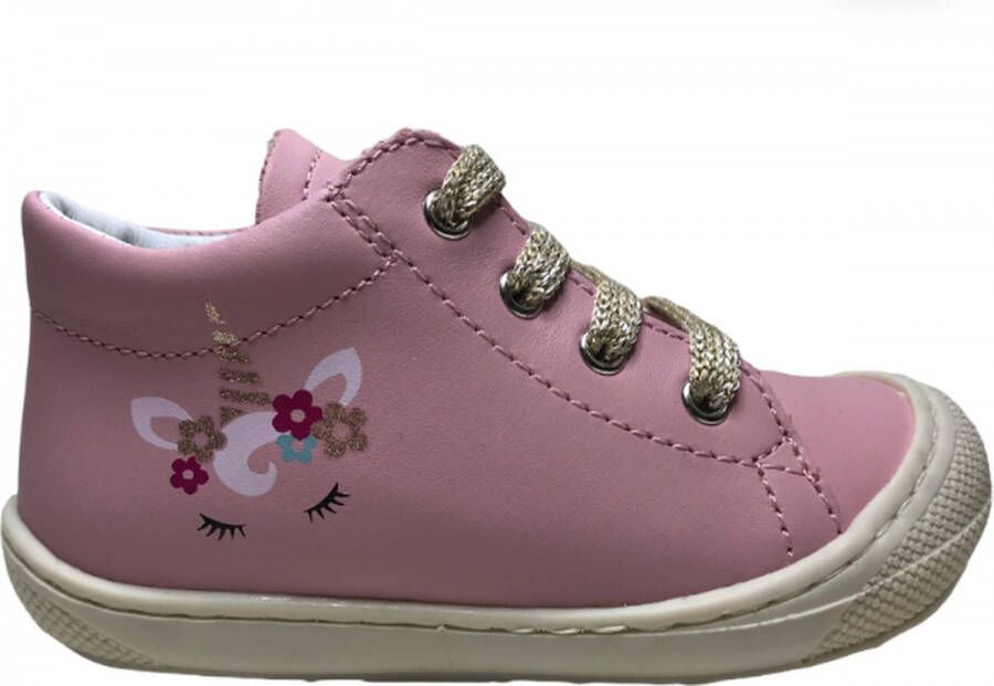 Naturino gouden veter bumper unicorn lederen sneakers Cocoon Roze