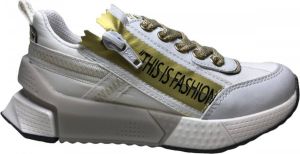 Naturino veter rits sportieve sneakers SPRY wit goud