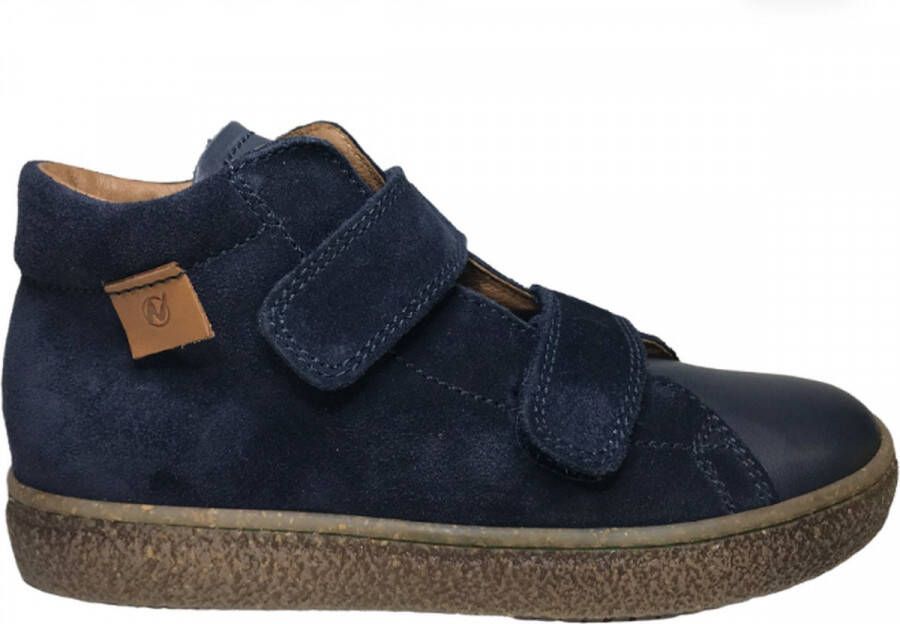 Naturino hoge 2 velcro's lederen sneakers Albus navy