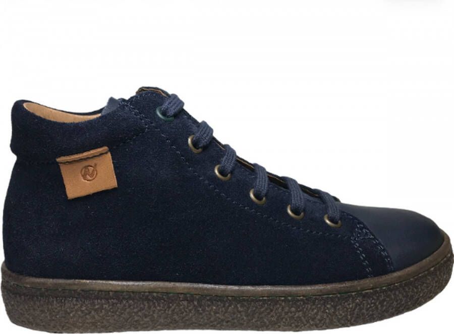 Naturino veter rits hoge lederen sneakers Albus navy