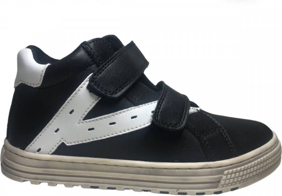 Naturino velcro's hoge sneakers Snip High zwart wit