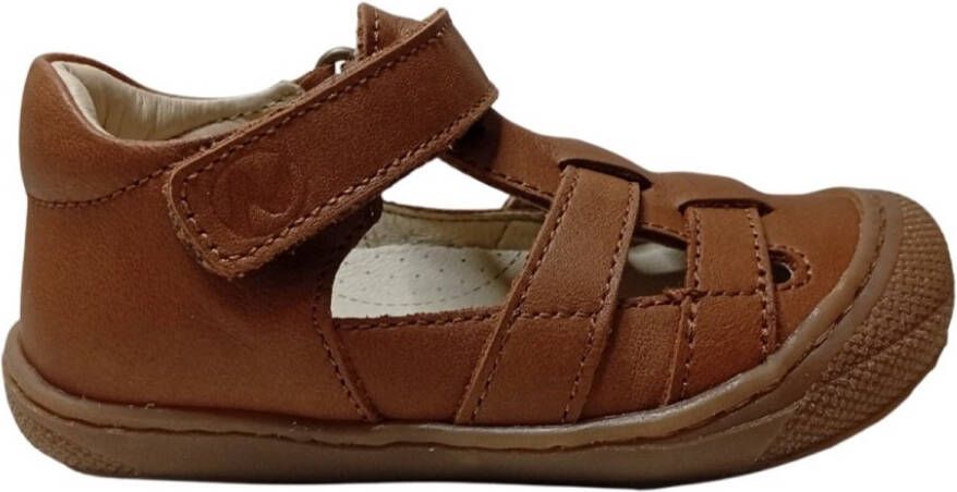 Naturino Bede velcro bumper lederen gesloten sandalen Cognac