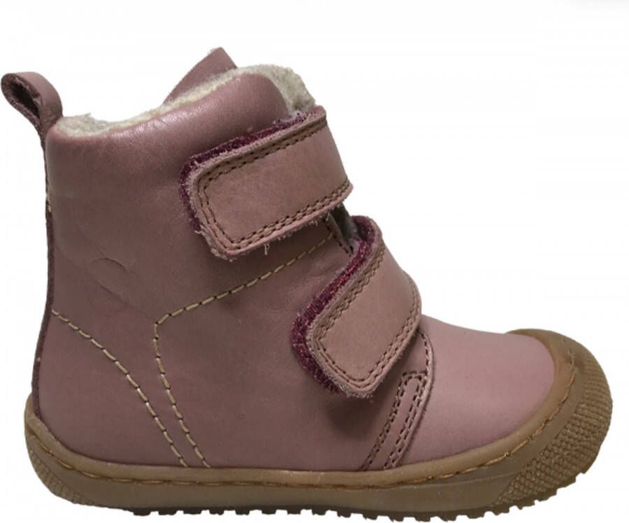 Naturino Bubble velcro effen warme hoge schoenen- Oud roze