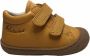 Naturino Cocoon- velcro effen lederen sneakers okergeel - Thumbnail 2