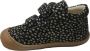 Naturino Cocoon velcro's bumper lederen sneakers gouden stippen zwart - Thumbnail 1