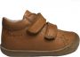 Naturino Cocoon Wool Mt 21 velcro's bumper warme effen lederen sneakers cognac - Thumbnail 5