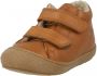 Naturino Cocoon Wool Mt 25 velcro's bumper warme effen lederen sneakers cognac - Thumbnail 1