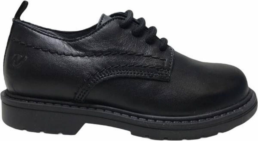 Naturino effen lederen klassieke veter schoenen Abbey zwart - Foto 1