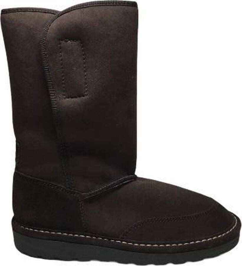 Naturino effen lederen warme korte laarzen uggy 3321 Dk bruin