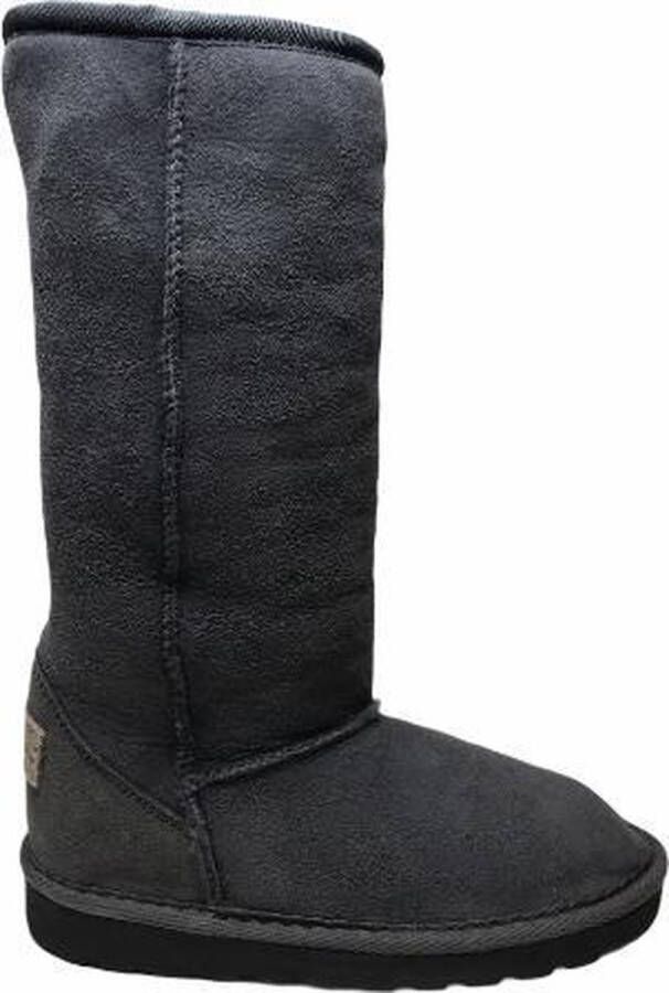 Naturino effen lederen warme lange laarzen uggy 3327 Antracite - Foto 7