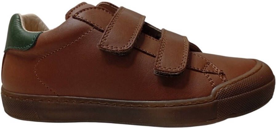 Naturino Eindhoven 2 velcro's bumper lederen sneakers cogna groen