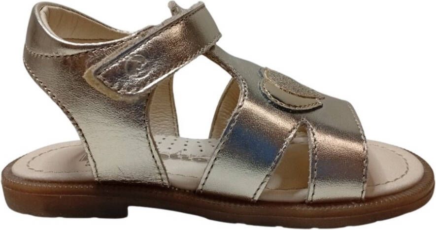 Naturino Falcotto Puppet velcro bling hartjes lederen sandalen goud