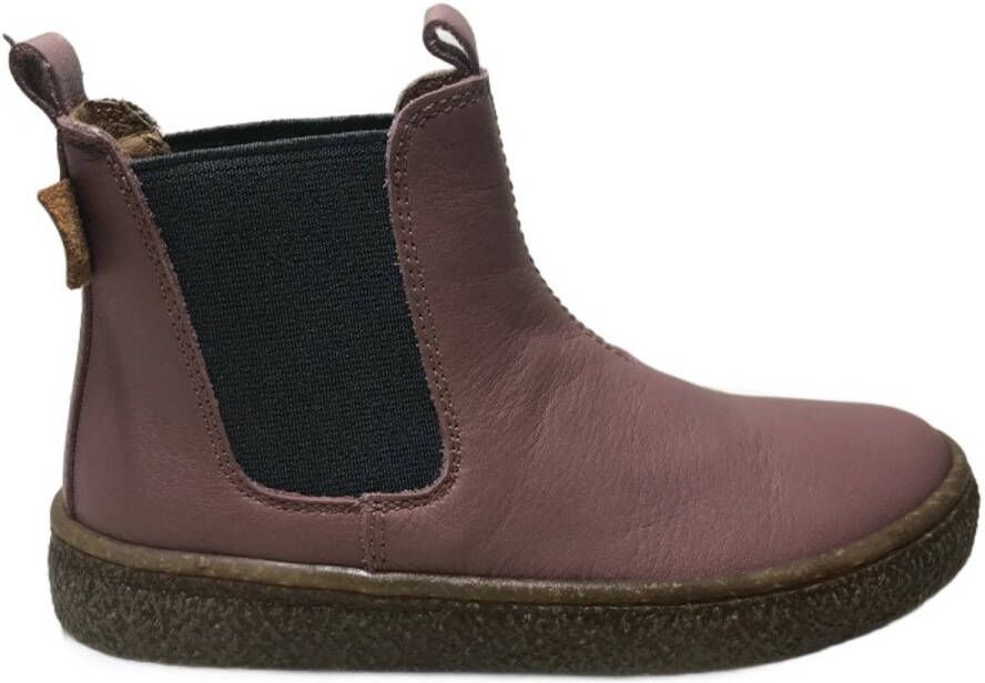 Naturino Figus elastiek lederen chelsea laarzen roze grijs