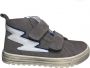 Naturino Goffin velcro's witte bliksem hoge lederen sneakers grijs - Thumbnail 1