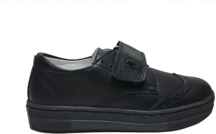 Naturino grote velcro oxford lederen schoenen Horatio zwart
