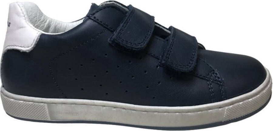 Naturino Hasselt velcro lederen sneakers navy-bianco