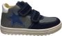 Naturino Hess High velcro's blauwe ster lederen hoge sneakers Grijs navy - Thumbnail 1