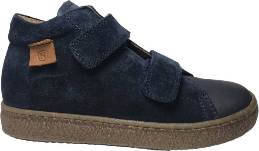 Naturino hoge 2 velcro's lederen sneakers Albus navy