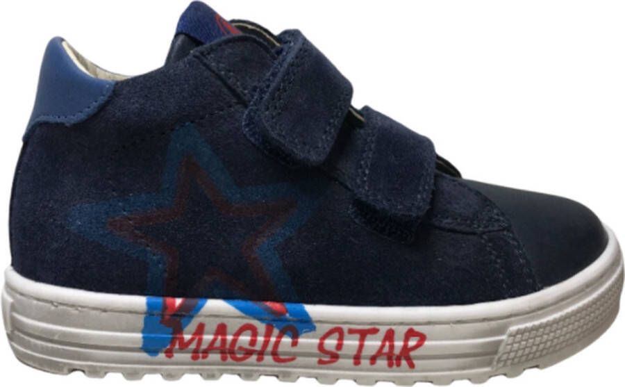 Naturino lederen velcro's hoge sneakers navy blauw Batista - Foto 1