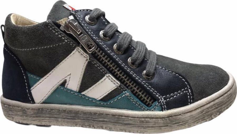 Naturino N rits veter hoge sneakers 4191 grijs