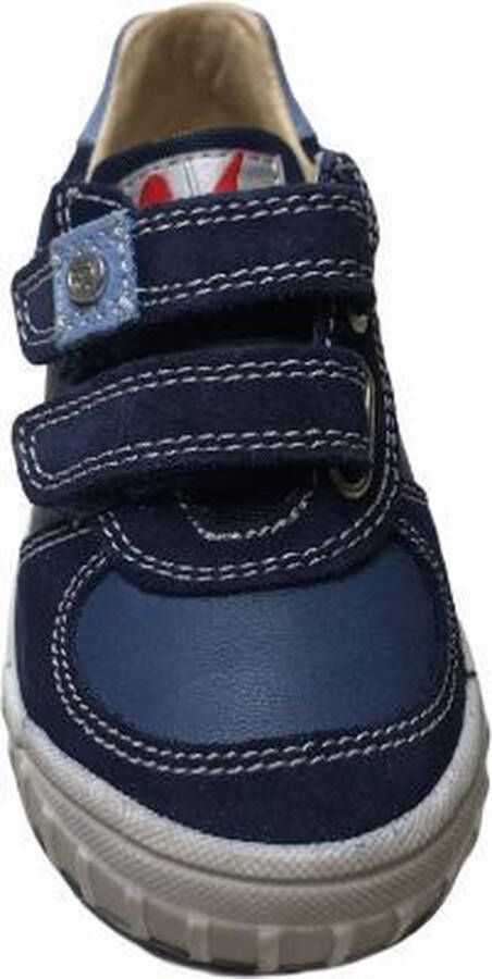 Naturino 2 velcro's bumper cirkel logo lederen sneakers Antony Navy blauw mt 24 - Foto 4
