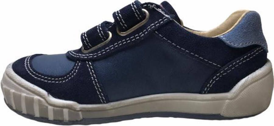 Naturino 2 velcro's bumper cirkel logo lederen sneakers Antony Navy blauw mt 24 - Foto 5