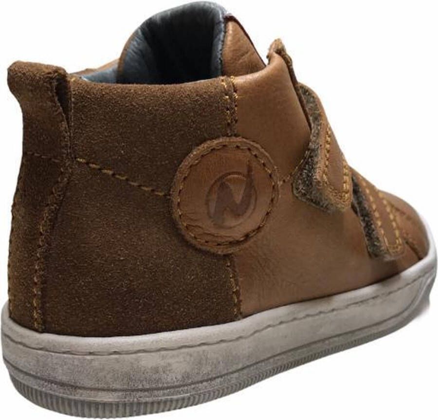 Naturino 2 velcro's cirkel lederen hoge sneakers Play Cognac mt 25