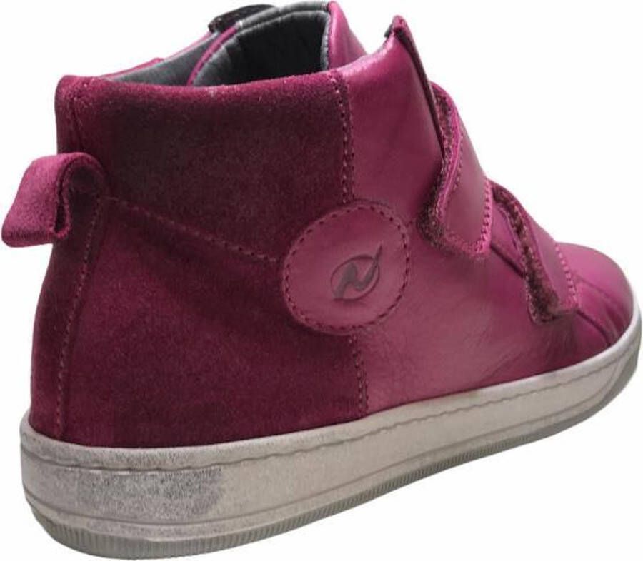 Naturino 2 velcro's cirkel lederen hoge sneakers Play fuxia mt 35