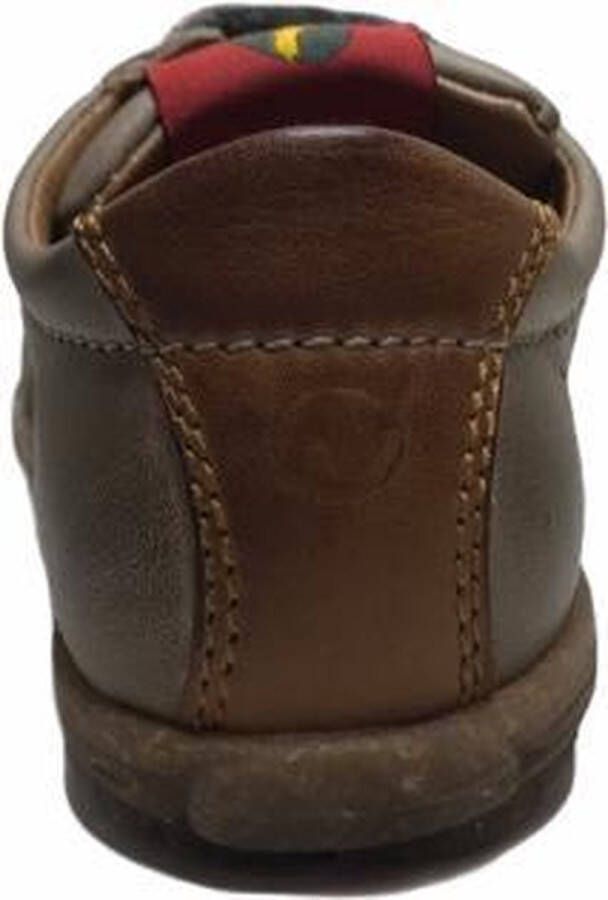 Naturino 2 velcro's effen lederen schoenen Hill taupe cognac mt 24